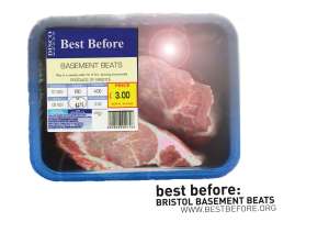 Flier for the first ever best before: party, November 2003